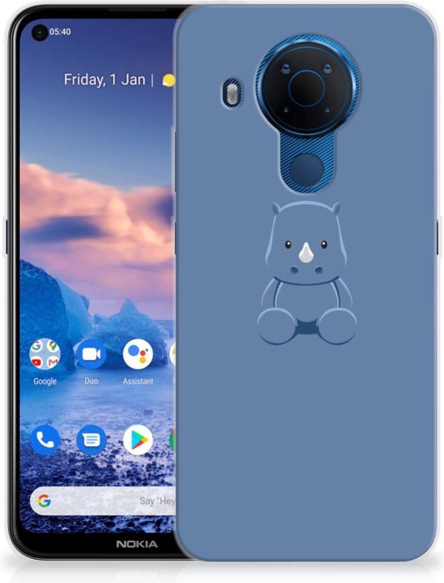 Nokia 5.4 Telefoonhoesje met Naam Baby Rhino