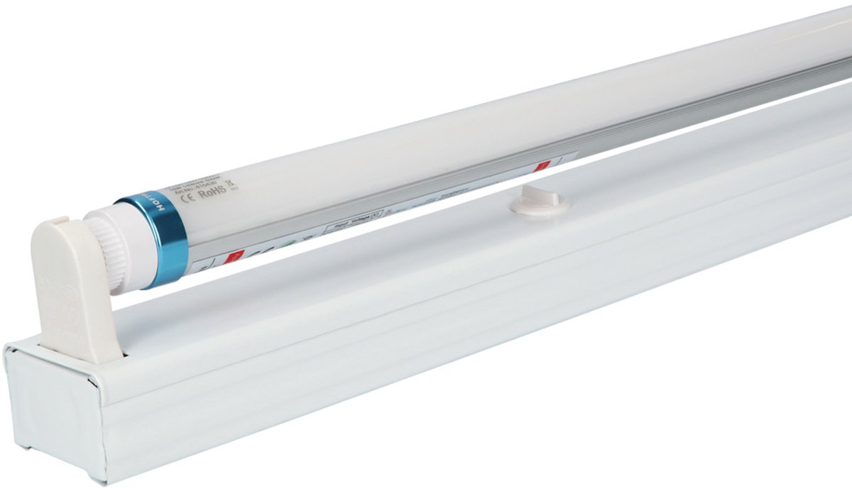 HOFTRONIC LED TL armatuur 150cm - T8 (G13) - 25 Watt 3500 lumen (140lm/W) - 3000K Warm wit (830) - Flikkervrij - IP20 Stofdicht Transparant