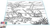 Tapijt DIY Fantastic Color Dinosaurs 111354