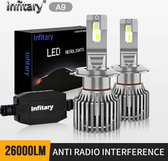 H7 LED lamp 26000 Lumen (set 2 stuks)  incl CANbus EMC CHip  6500k Ultra-bright Wit 140 Watt Motor / Auto / Scooter / Motor / Vrachtwagen /Dimlicht / Grootlicht / Koplampen  / Autolamp / Auto