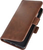 Motorola Edge Plus Hoesje - Mobigear - Slim Magnet Serie - Kunstlederen Bookcase - Bruin - Hoesje Geschikt Voor Motorola Edge Plus