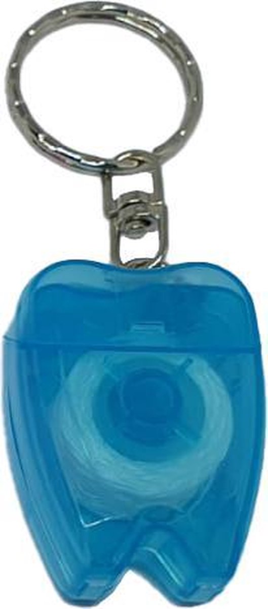 Goedkoopste Tanden Floss Sleutelhanger – Flossen – Flossdraad – Blauw Doorzichtig - oDaani
