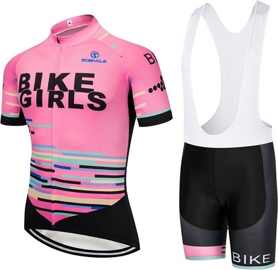 Compleet fietstenue dames roze 'bike girls' M | bol.com