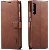 Voor Huawei Honor 9X / 9X Pro LC.IMEEKE kalfsleer Horizontaal flip lederen tas, met houder & kaartsleuven & portemonnee (bruin)