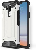 Voor LG G7 ThinQ Full-body Rugged TPU + PC Combinatie Cover Case (Wit)