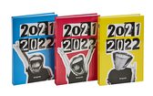 Brepols Schoolagenda 2021-2022 - Punk collage- Geel - 11.5 x 16.9 cm