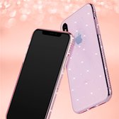 SULADA Rhombic Texture Diamond TPU Case voor iPhone XS Max (roze)