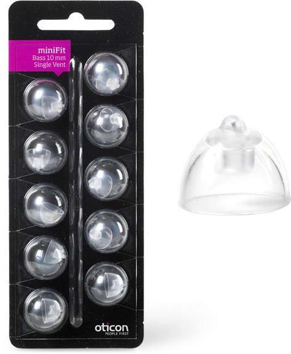 Goedkoopste Oticon miniFit Bass tip 10mm enkele venting