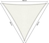 Shadow Comfort® Gelijkzijdige driehoek schaduwdoek - UV Bestendig - Zonnedoek - 400 x 400 x 400 CM - Arctic White