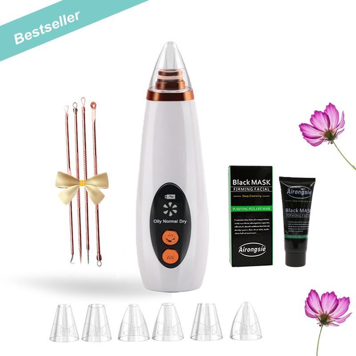 Premium Blackhead Remover | Poriënreiniger | Mee-eters verwijderen | Acne | Comedonenlepels | Gezich