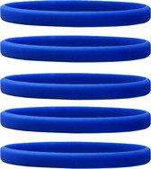 Smalle Siliconen Armbandjes Blauw - voor Kinderen (zak van 60 stuks)