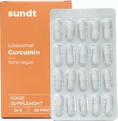Curcumine Capsules van Sundt© - Liposomaal - 60 Capsules - Natuurlijke oxidant tegen ontstekingen en oxidatieve stress