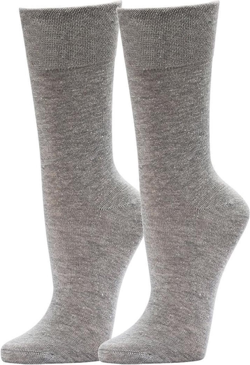 Topsocks sokken zonder elastiek kleur: grijs maat: 47-50