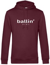 Heren Hoodies met Ballin Est. 2013 Basic Hoodie Print - Rood - Maat 3XL