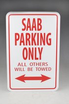 Saab parking only kunststof bord