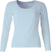 MOOI! Company -T-shirt Arlette lange mouw - O-Hals - Aansluitend model - Kleur Light Blue - S