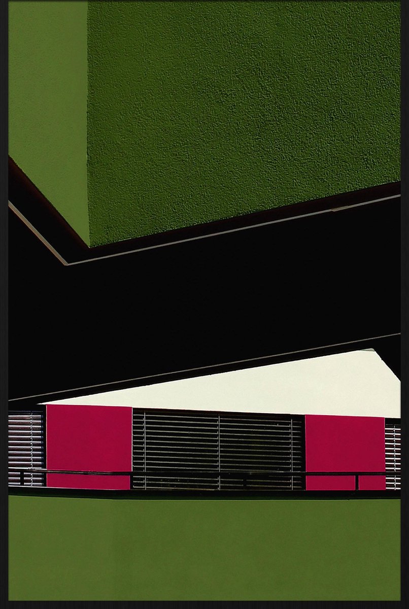 Schilderij - architectuur - Collectie rhythm of the city - Forex met zwarte lijst - 98x148cm