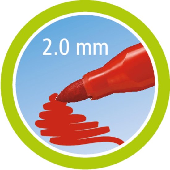 STABILO Power - Viltstift - Tot 8 Weken Zonder Dop - Etui Met 24 Kleuren