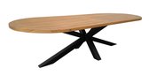 Table en teak ovale (patte d'araignée) 220cm