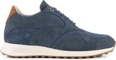 Travelin' Nimes - Leren Damessneaker - Veterschoen - Blauw leer - Maat 40