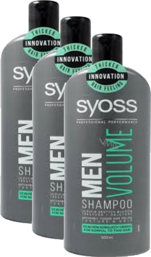 Shampooing Syoss - Volume Homme - 3 x 500 ml | bol.com