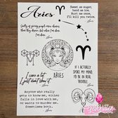 GetGlitterBaby - Henna Plak Tattoos / Tijdelijke Tattoo / Nep Tatoeage / Fake Temporary Tattoo - Sterrenbeeld - Ram / Aries