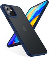 TORRAS - iPhone 12 (Pro) - Semi-Transparant Shockproof  hoesje - Blue