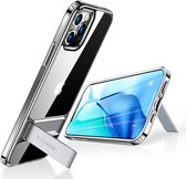 TORRAS - iPhone 12 Pro Max - Transparant Regelbare kickstand hoesje