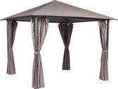 MaxxGarden partytent met zijwanden - Feesttent Paviljoen - 3x3 m - Antraciet