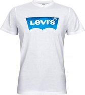 Levi's Housemarked - Heren t-shirt korte mouw - Ronde hals - Regular fit - 100% katoen - Wit-blauw - XS