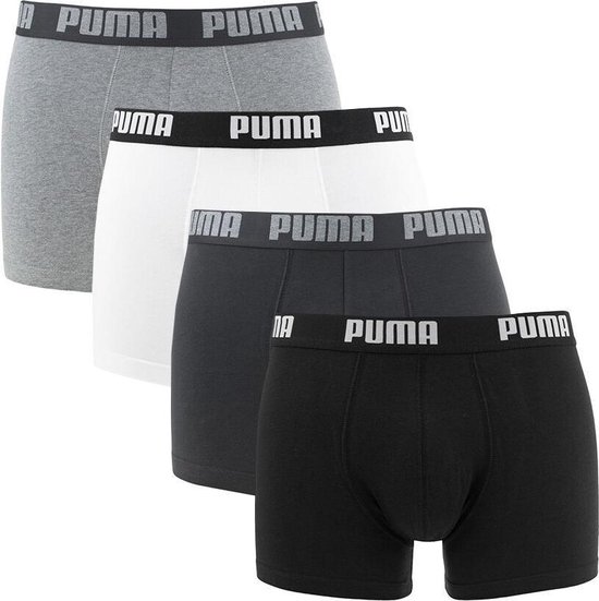 PUMA 4-pack wit / zwart / grijs boxers voor heren