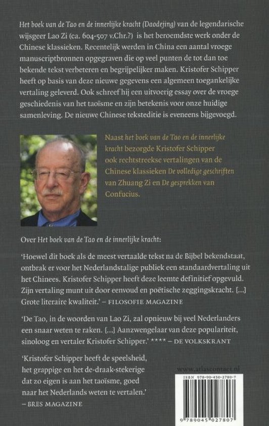 Foto van Kristofer Schipper, auteur van 'Het boek van de Tao en de innerlijke kracht'.