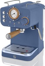 Swan Nordic Retro Espressomachine – Blauw – Espresso, Koffie & Cappuccino