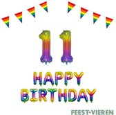 11 jaar Verjaardag Versiering Pakket Regenboog
