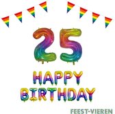 25 jaar Verjaardag Versiering Pakket Regenboog