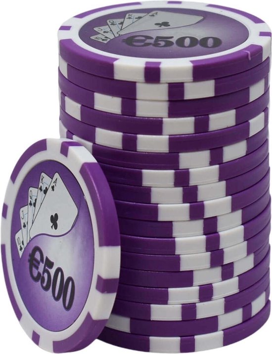 Thumbnail van een extra afbeelding van het spel ABS Cashgame Chip €500 Paars (25 stuks)