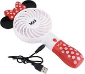 2 stuks set Minnie Mickey Mini Draagbaar Verlichting USB Reis ventilator hand fan oplaadbaar