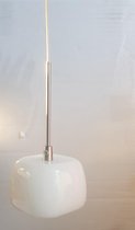 TeleBeni 5 Hanglamp “witte glazen” pendels 110cm breed 1meter hoog