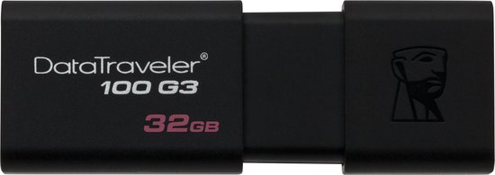 Kingston DataTraveler 100 G3 32GB - USB-Stick / Zwart - Kingston