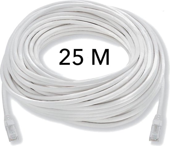 diamant Verwachting Dislocatie UTP kabel 25 meter - CAT 6 - Internetkabel - Ethernet kabel – Netwerkkabel  | bol.com