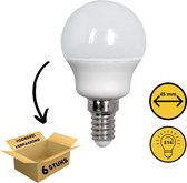 Proventa Longlife LED lamp rond met kleine E14 fitting - ⌀ 45 mm - Matte afwerking - 6 x LED lamp