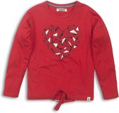 DJ Dutchjeans meisjes shirt Heart Red  maat 104