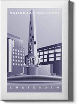 Walljar - Nationaal Monument - Muurdecoratie - Plexiglas schilderij