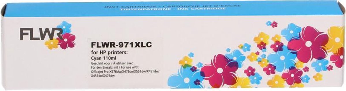 FLWR - Inktcartridge / 971XL / Cyaan - Geschikt voor HP