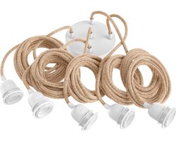 Lampfitting voor Plafond - Naturel Wit - 5 Fittings