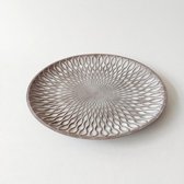 Overwijk - decoratieplateau - Mandala - taupe - 40 cm