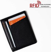 RFID STIJLVOLLE ID HOUDER / PASJESHOUDER LEER ZWART