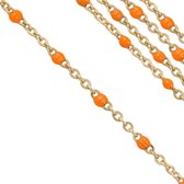 Stainless Steel Jasseron (2 x 1.5 mm) Orange / Goud (2.5 Meter)