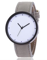 KJG Horloge - Zwart (kleur kast) - Grijs bandje - 40 mm