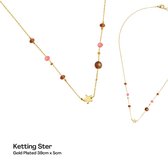 Ketting Ster - Cute Star - Rood- Roze